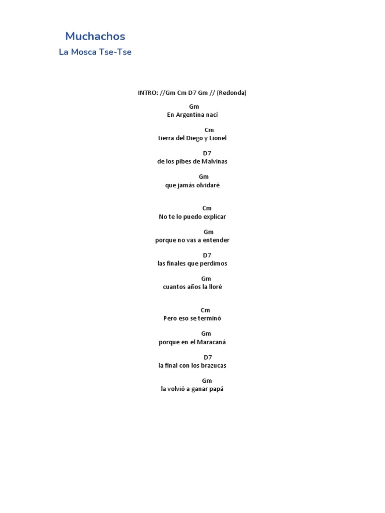 Letra y acordes de 