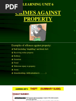 Spof 6211 Learning Unit 6 Powerpoint Slides - Crimes Against Property - 2021