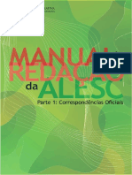 Manual de redação oficial da Alesc: correspondências oficiais