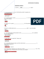 Job Interview Vocabulary Guide