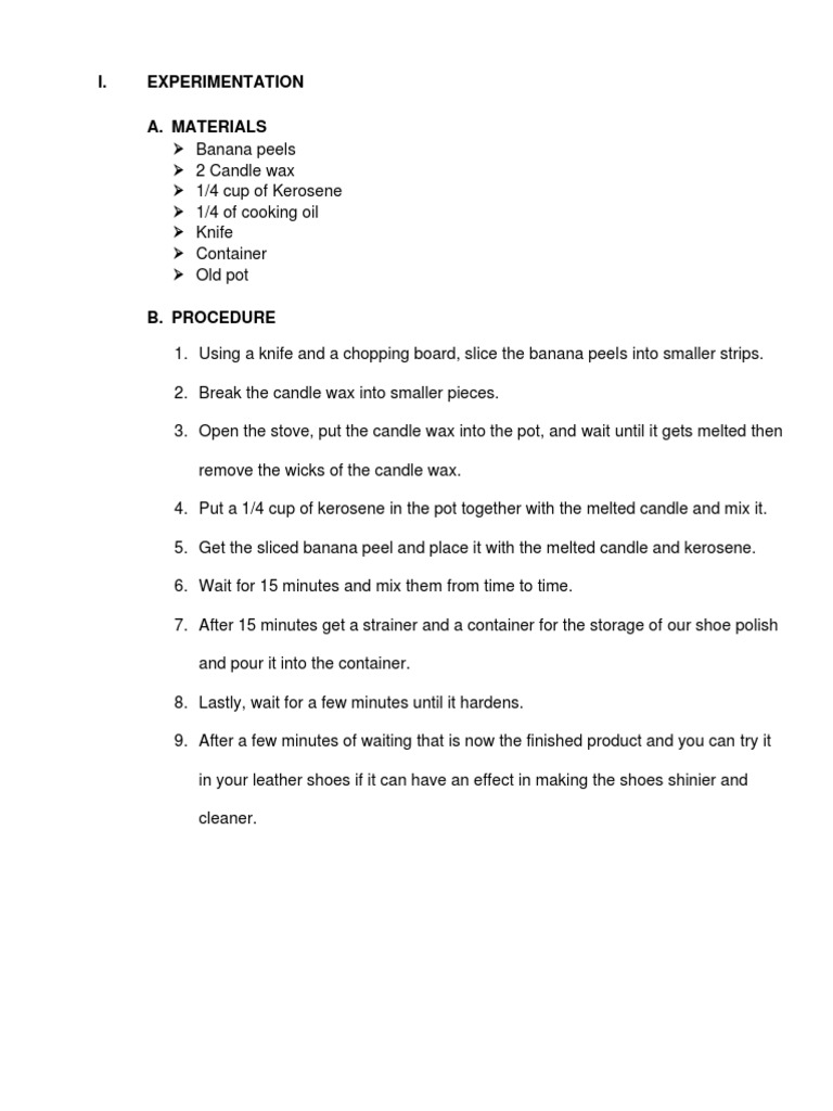 Banana Peel Shoe Polish SIP PDF