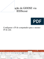 Simulação de GOOSE via IEDScout com IP do relé