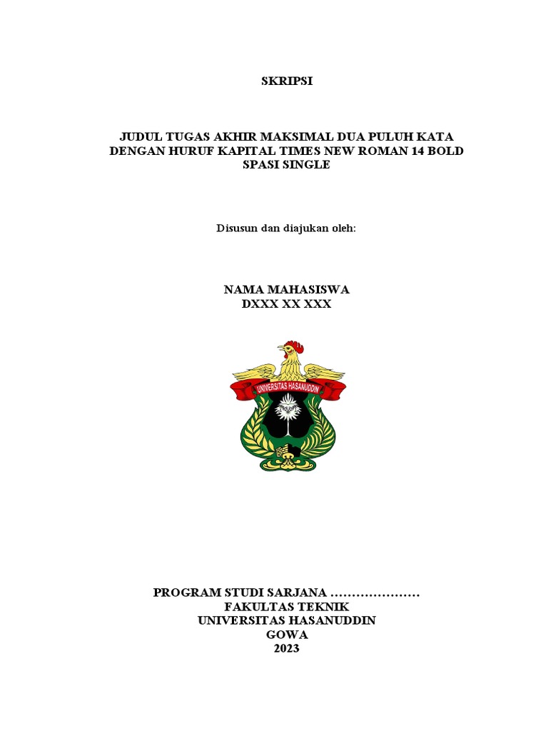 Template Skripsi FTUH 2023 | PDF | Seni