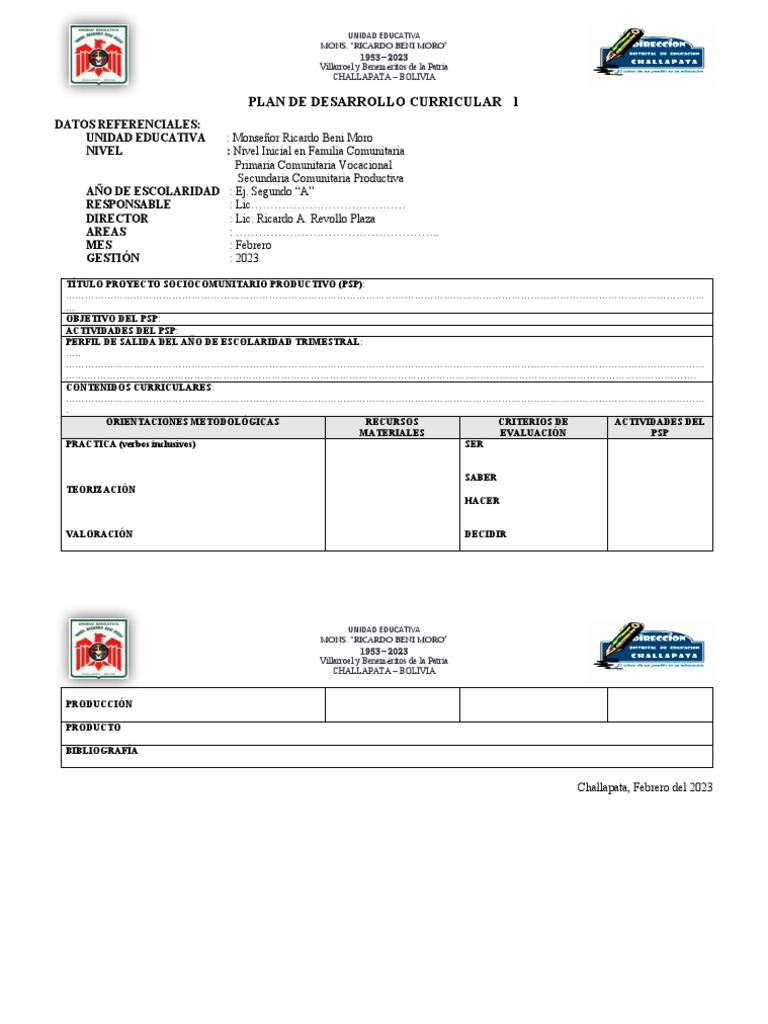 Formato PDC 2023 | PDF