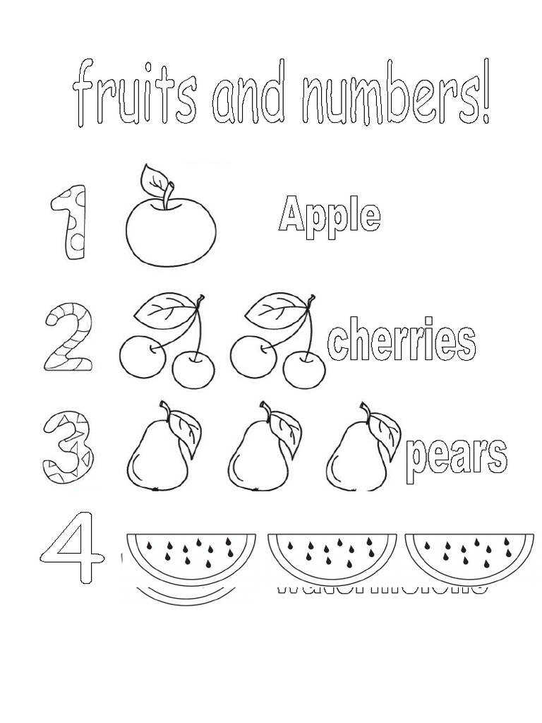 Fruits and Numbers | PDF