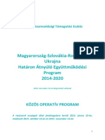 Magyarország-Szlovákia-RomániaUkrajna Határon Átnyúló Együttműködési Program 2014-2020