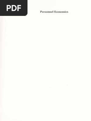 Edward P. Lazear - Personnel Economics-The MIT Press (1995) | PDF