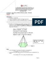 Calcular áreas y volumen pirámide hexagonal