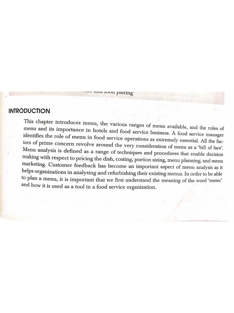 Menu Planning (Food Production) PDF | PDF