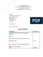 Ocean Crest Rent Invoice