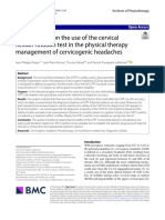 A Perspective On The Use of The Cervical Flexion Rotation Test in The Physical Therapy Management of Cervicogenic Headaches