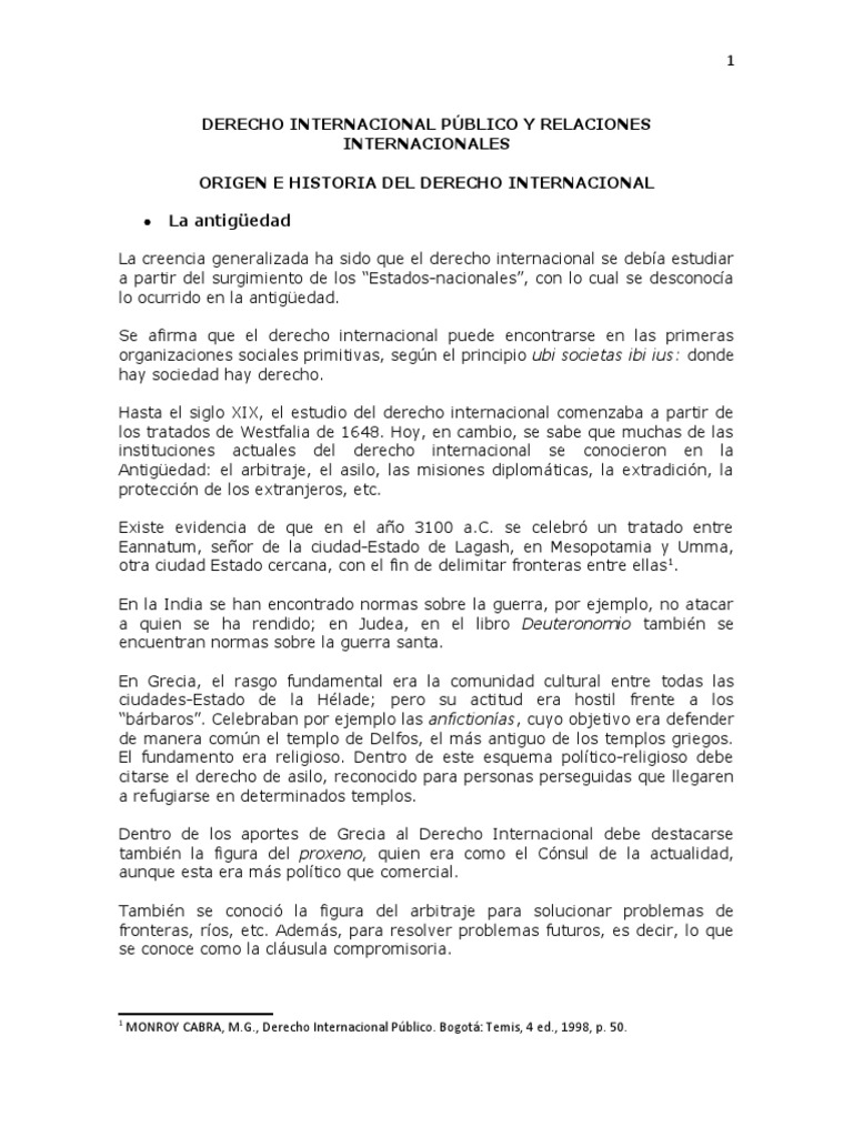 Historia del Derecho Internacional | PDF | OTAN | La Ley natural