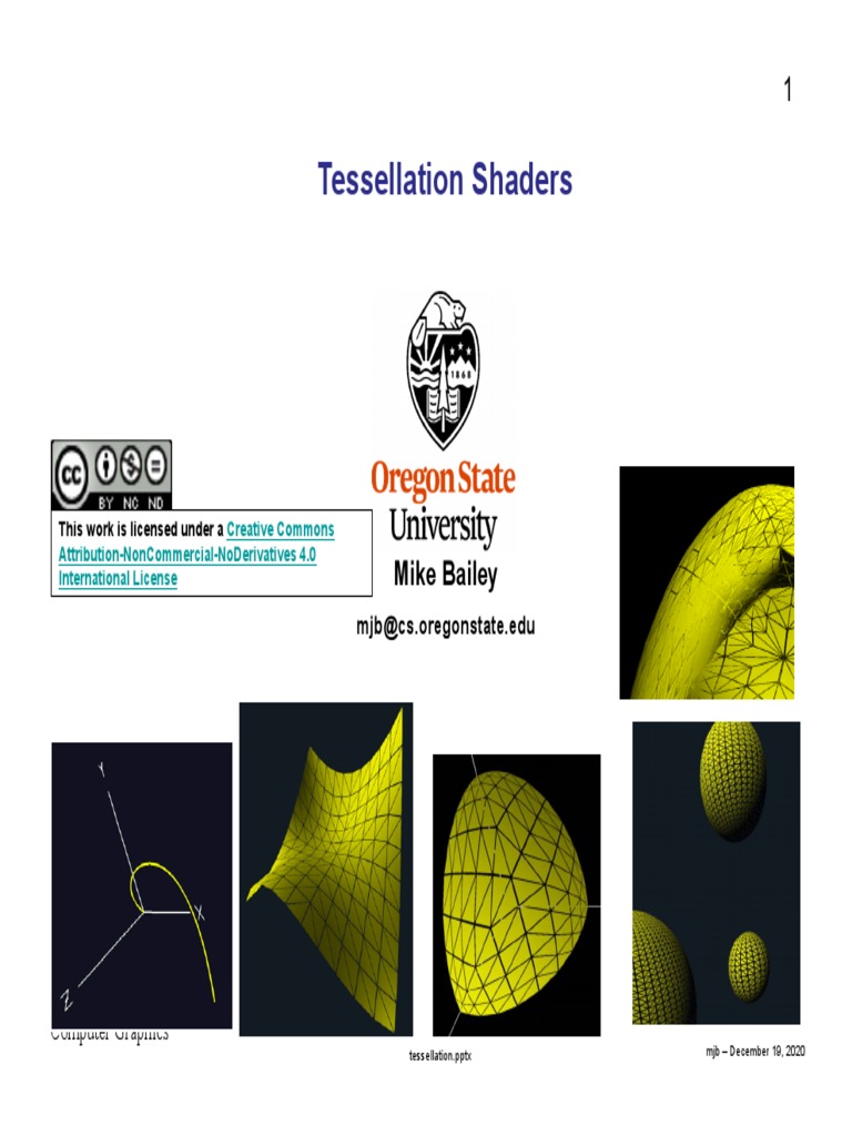 Tessellation 1pp PDF Shader Computer Graphics