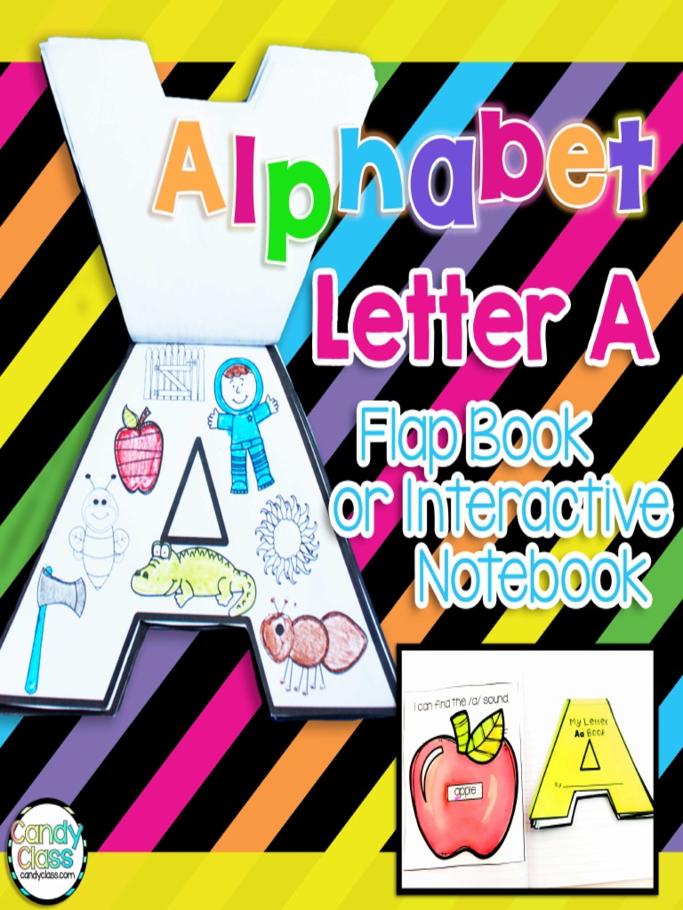 Alphabet Book Letter A Letter Recognition Handwriting Beginning Sounds ...