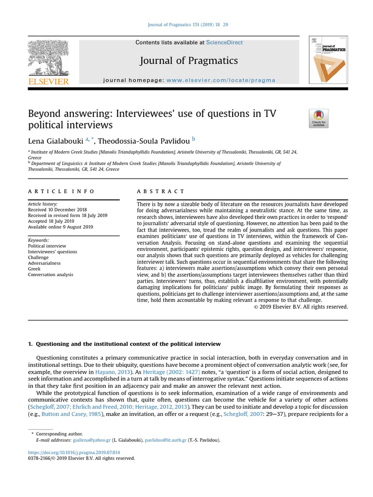 Interviuri Politice | PDF | Question | Interview