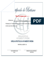 Batismo certificado