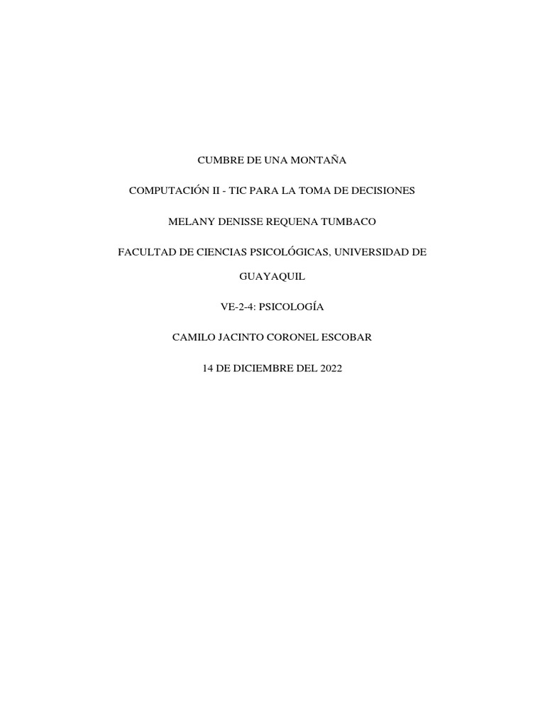 Rabaso en la Cumbre Montañosa | PDF | Relaciones personales, crianza y ...