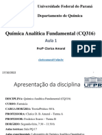 Fundamentos de Química Analítica na UFPR