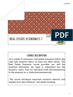 Real Estate Economics ONE (A)