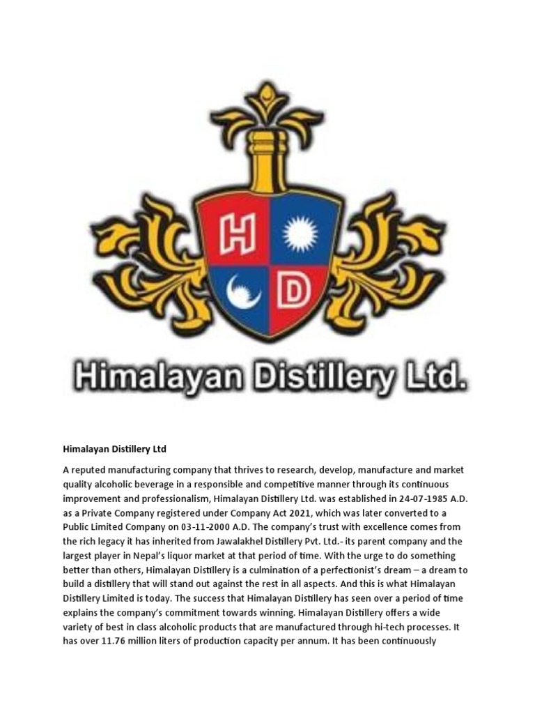 Himalayan Distillery LTD | PDF | Business Economics | Economies