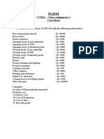 Class Assignment 1 (Cost Sheet)