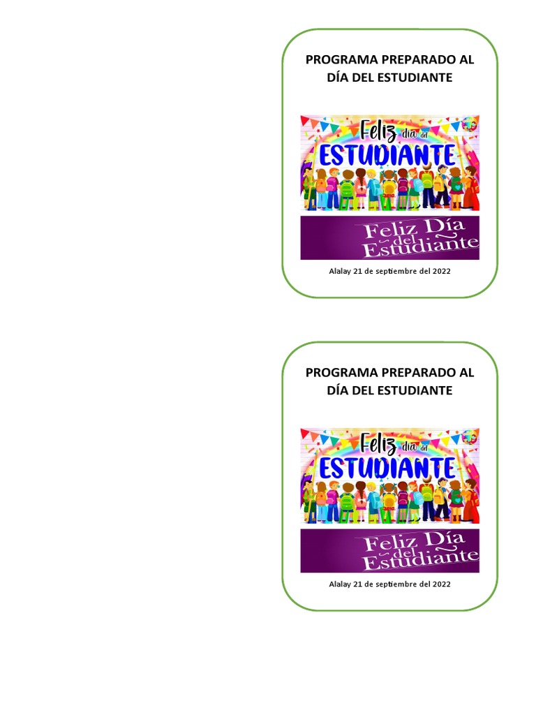 Programaa Al 21 de Septiembre | PDF