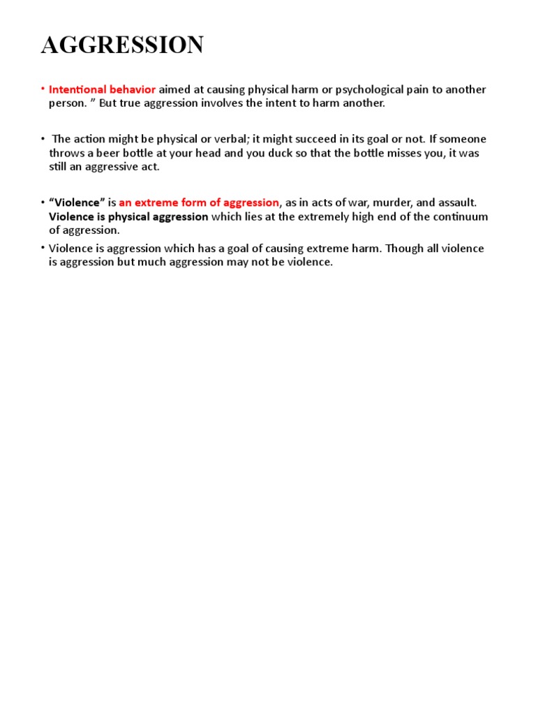 AGGRESSION | PDF | Aggression | Bullying