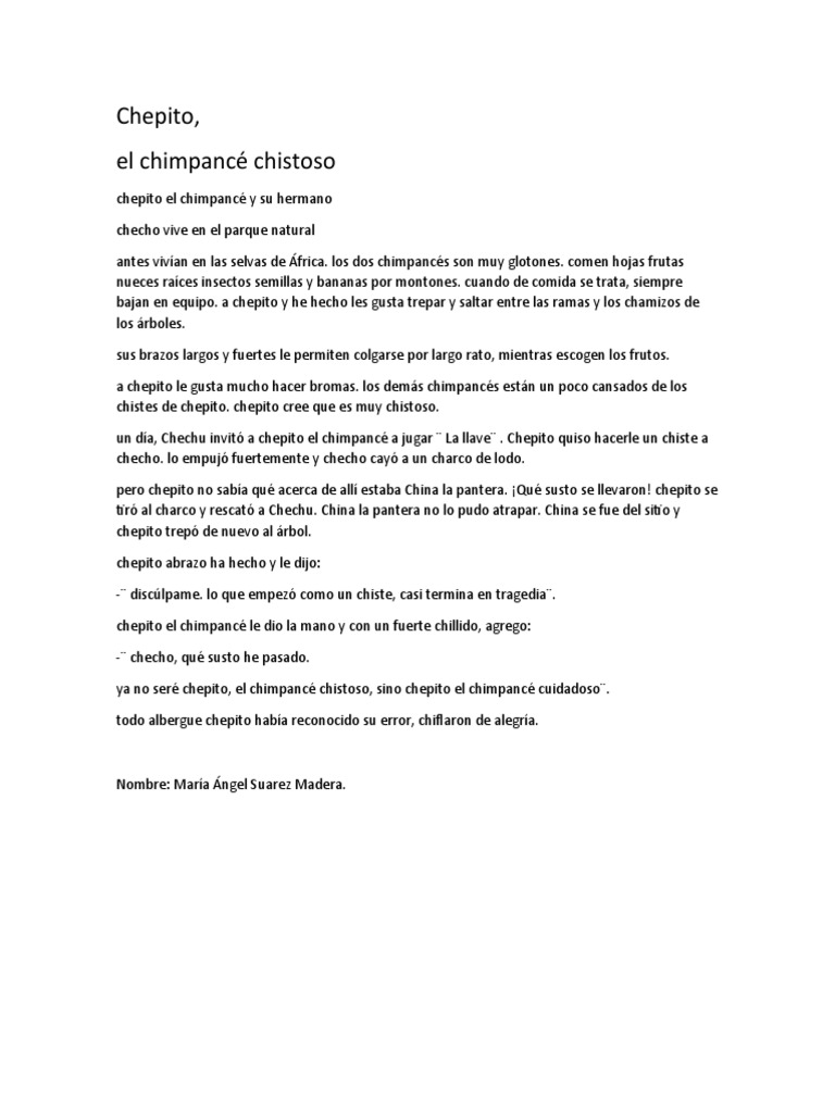 Chepito, el chimpancé chistoso | PDF