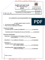 الامتحان الوطني في مادة الفيزياء والكيمياء 2011 علوم رياضية ترجمة فرنسية الدورة الاستدراكية