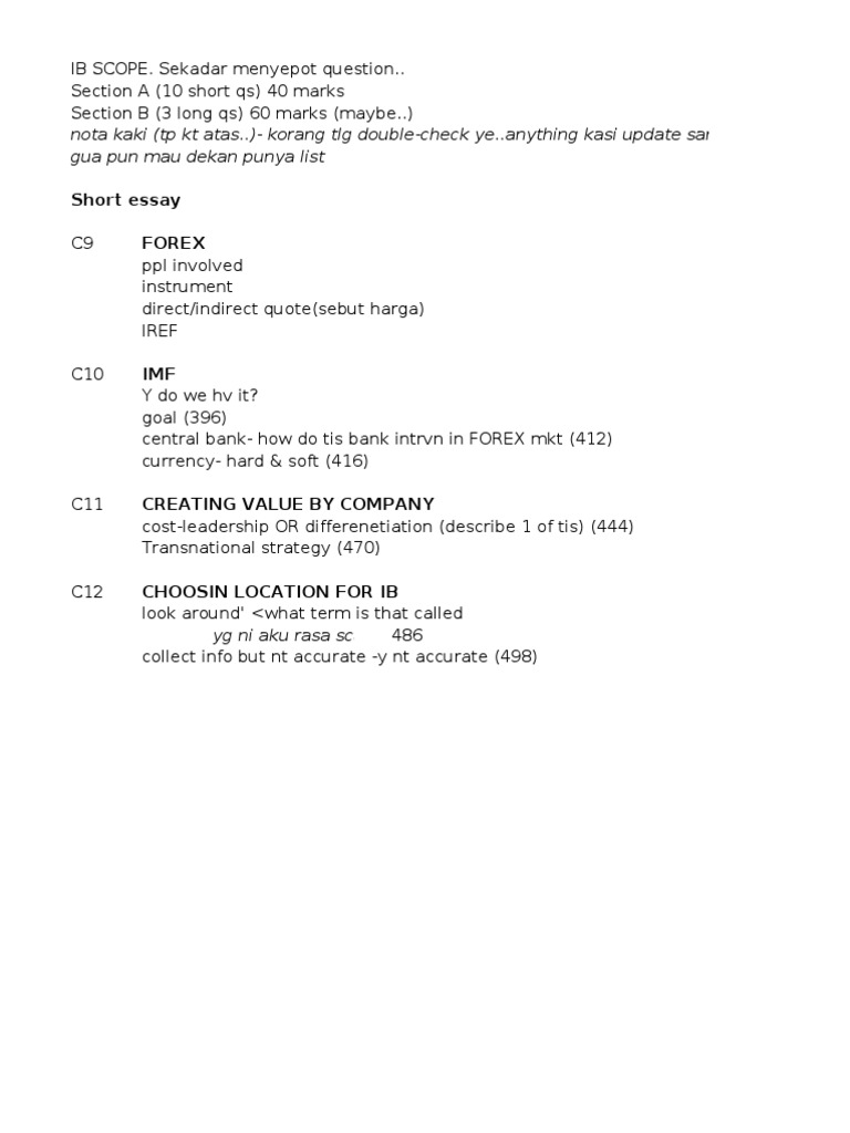 IB Exam Guide: Key Topics & Strategies | PDF | Computers