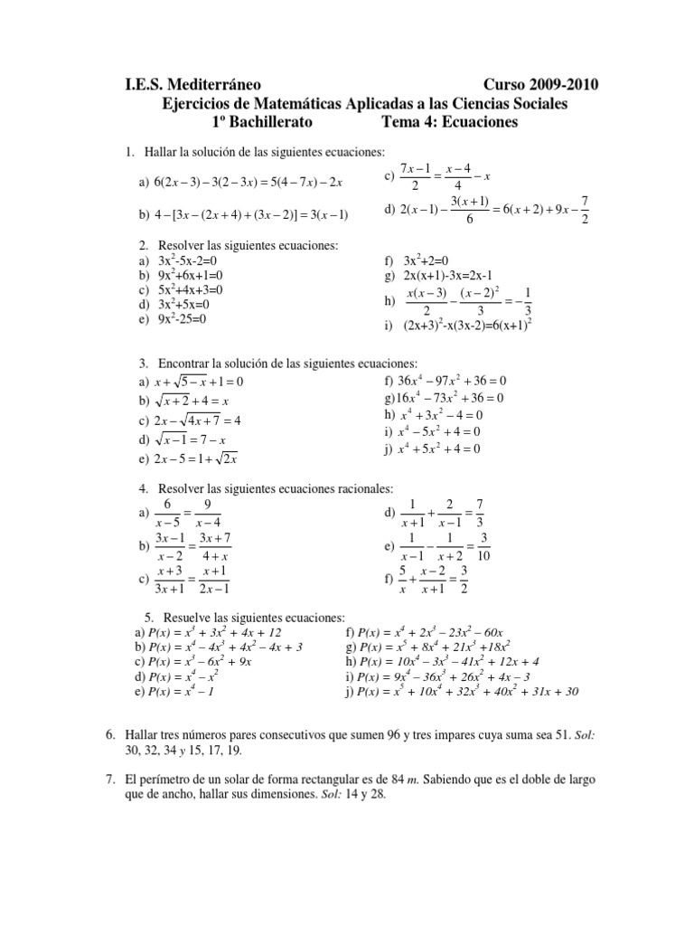 Tema 4 Problemas Y Soluciones Ecuaciones Pdf Triangulo Geometria Clasica