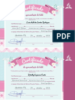 Certificado Bebe Menina