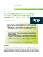 (2020) Assessing The Impact On Household Incomes and Poverty of Delcines in Remittances Covid-19 - X. Diao & K. Mahrt