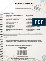 Lista de material escolar do Ensino Fundamental II do Centro Educacional Hotz