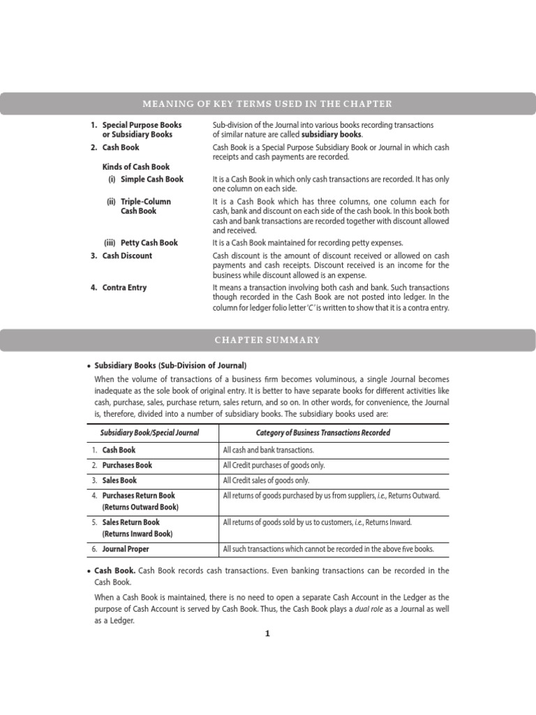 Key Terms and Chapter Summary-9 | PDF | Debits And Credits | Cash