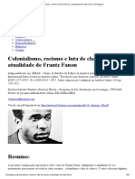 Deivison Mendes Faustino - Colonialismo, Racismo e Luta de Classes - A Atualidade de Frantz Fanon