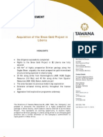 Tawana Resources NL Press Release August 16, 2011