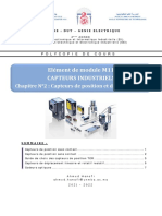 Chapitre N°2 CI Capteurs Position Mouvement 2022