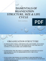 Topic 7 - Fundamentals of Organization Structure, Size & Life Cycle