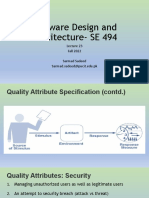 Lecture23 Software Design and Architecture - SE 494