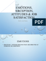 Topic 3 - Emotions, Perception, Attitudes & Job Satisfaction