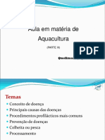 Aquacultura III - Doenças, prevenção e processamento de peixes