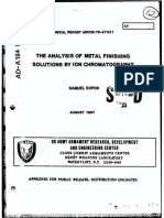 The Analysis of Metal Finishing