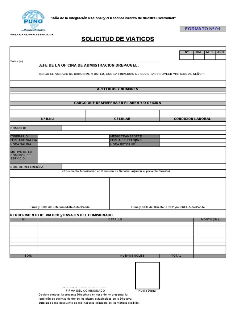Solicitud de Viáticos y Comisiones 2023 | PDF | Gobierno