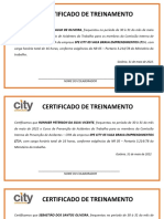 Certificado de Treinamento Da Cipa