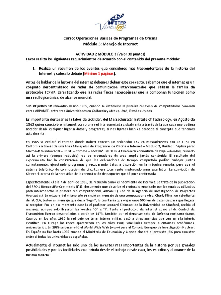 Actividad 2 Modulo 3 Pdf Internet Inalámbrico