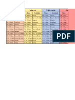 Horario Semanal Estudiante Diseño