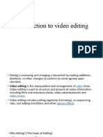 Introduction To Video Editing