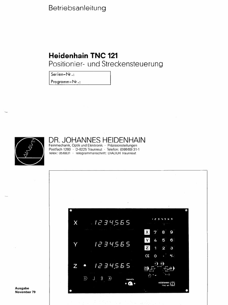 Betriebsanleitung 121 de | PDF