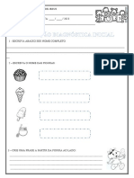 Diagnose LP 3º Ano 2023